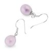 Freshwater Lilac Pearl Silver Drop Earrings