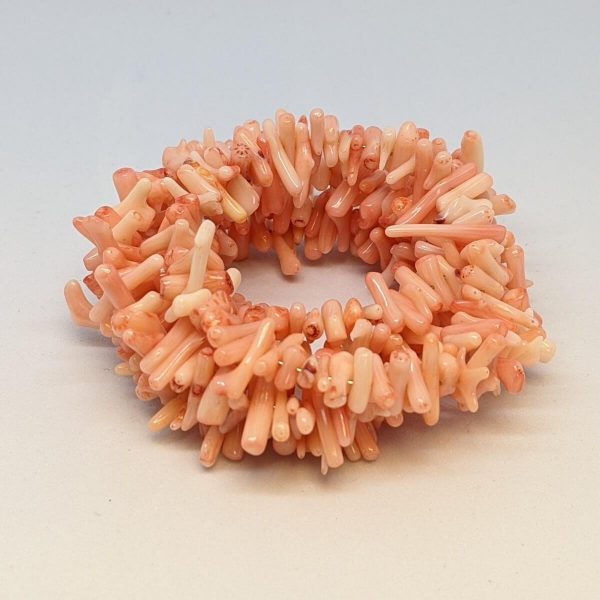 Pink Coral Chip Bracelet