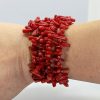 Red Coral Chip Braclet