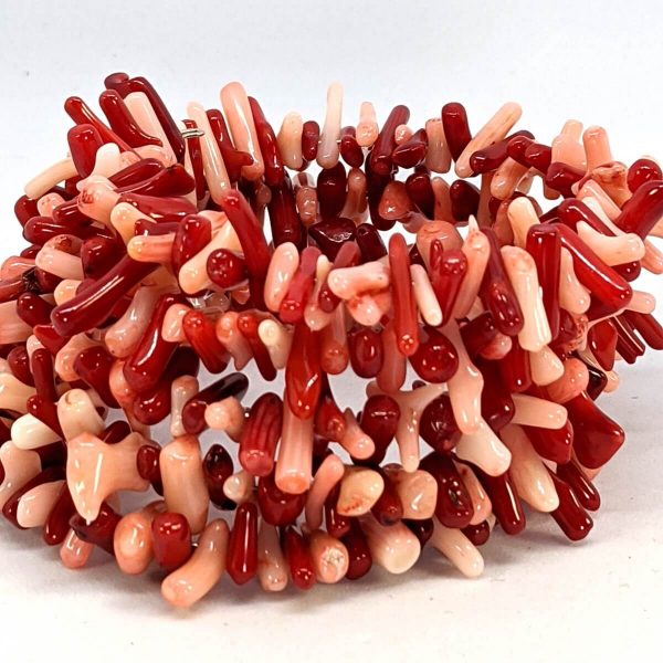 Red and Ping Coral Chip Braclet