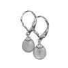 French Clip Freshwater Pearl Earrings – Silver