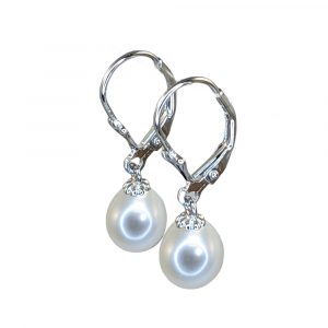 French Clip Freshwater Pearl Earrings – White